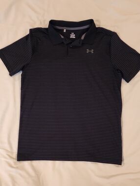 Under Armour Kids Black Polo - Size Youth Large